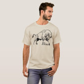 T-shirt bison européen (Devant entier)