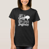 T-shirt Bison Kids Just A Girl Who Loves Buffalos 1 (Devant)