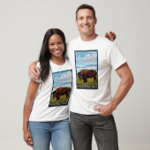 T-shirt Bison Scene - Glacier National Park, MT (Unisexe)