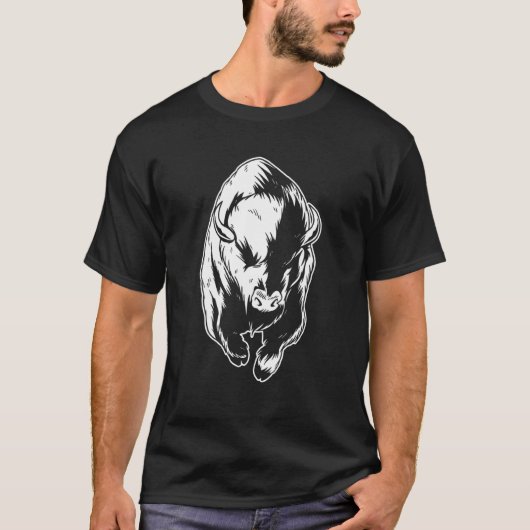 T-shirt Bison Wildlife American - Animal Bison (Devant)