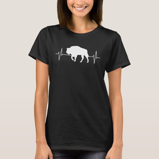 T-shirt Bison  Wisent Forest Animals Forest Animals ECG Li (Devant)