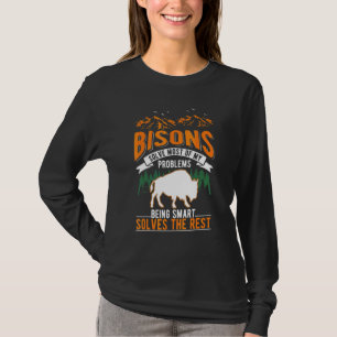 T-shirt Bisons Résoudre La Plupart De Mes Problèmes Buffal