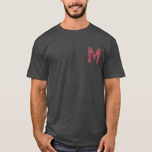 t-shirt Bisous Lettre M (Devant)