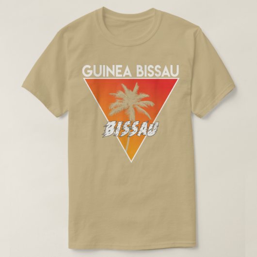 T-shirt bissau de guinée aux couleurs soleil (Design devant)
