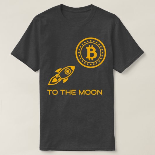 T-shirt BItcoin À La Descente De Fusées Lune (Design devant)