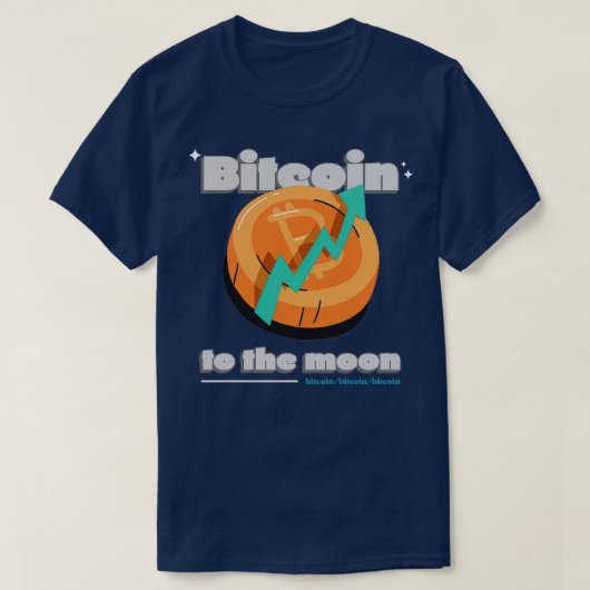 T-shirt Bitcoin à la Lune (Design devant)