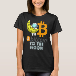 T-shirt Bitcoin À La Lune Blockchain Cryptomonnaie Cry