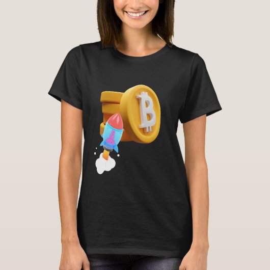 T-shirt Bitcoin À La Lune Hôtel Wagmi Btfd Nft Crypto Exc (Devant)
