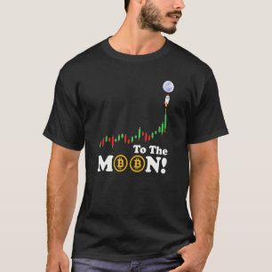T-shirt Bitcoin À La Lune Rocket Crypto Design Network B