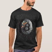 T-shirt Bitcoin à l'astronaute de lune dans l'espace (Devant)