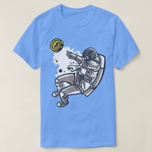 T-shirt Bitcoin à l'astronaute de lune Space Man (Design devant)