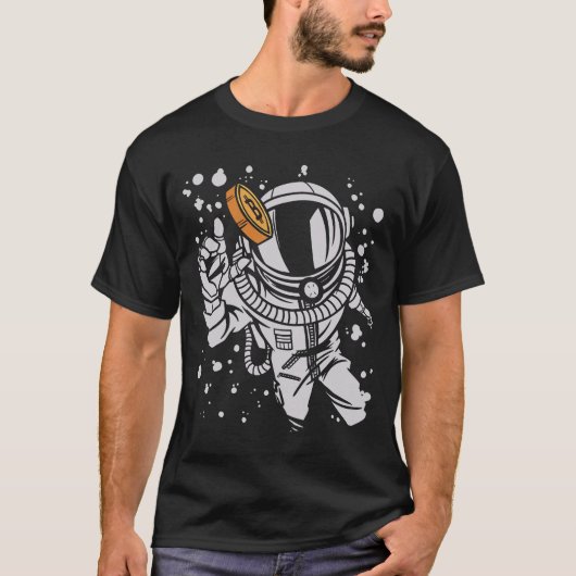 T-shirt Bitcoin Astronaut Moon-Boy Hodler Cryptomonnaie (Devant)