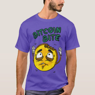T-shirt Bitcoin Bite Cryptomonnaie Retro toin