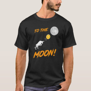 T-shirt Bitcoin Btc À L'Hôtel Moon Bull CryptoCurrency