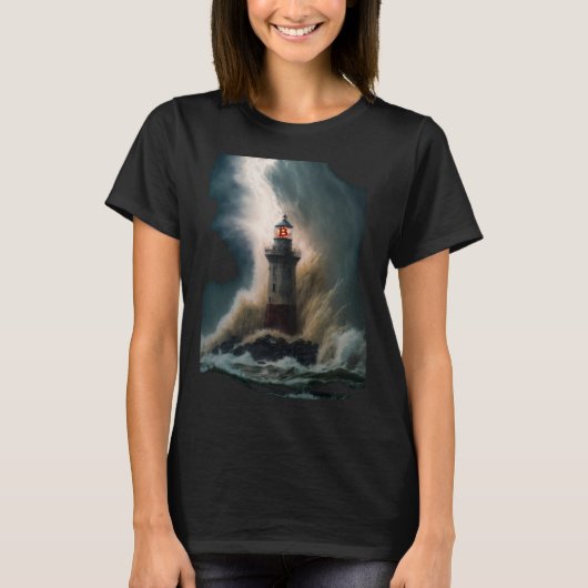 T-shirt Bitcoin BTC Lighthouse Nautical Hard Money Ocean L (Devant)