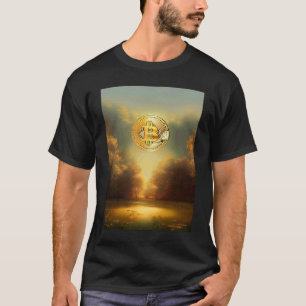 T-shirt Bitcoin BTC Naturel Terrain créé Soleil Lumière Pa