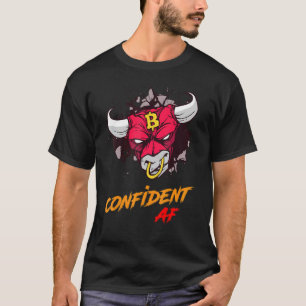 T-shirt Bitcoin Bull Confiant Cryptocurrence Blockchain B