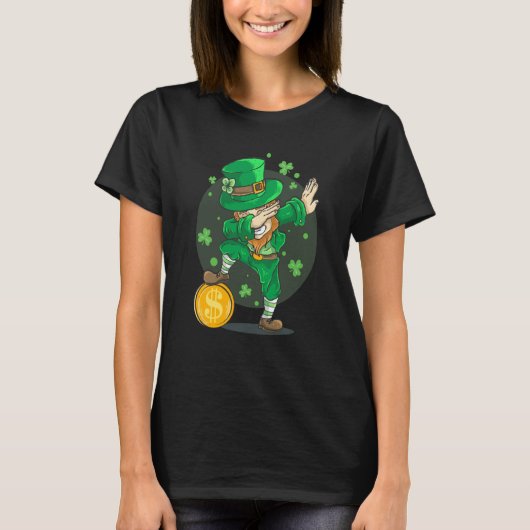 T-SHIRT BITCOIN DABBING LEPRECHAUN BITCOIN ST PATRICK'S DA (Devant)