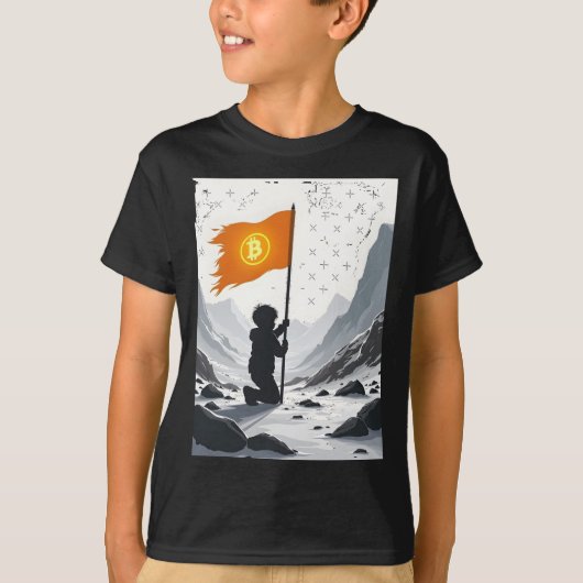 T-shirt Bitcoin Dark Forces Cachées De Sticker De Crypto (Devant)