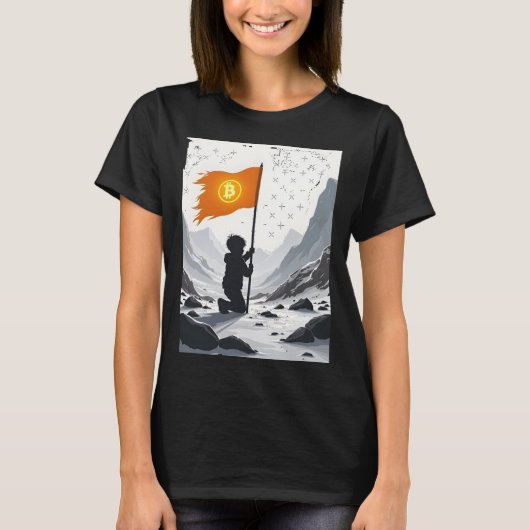 T-shirt Bitcoin Dark Forces Cachées De Sticker De Crypto (Devant)