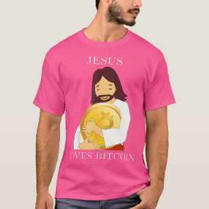 T-shirt Bitcoin drôle - Jésus aime Bitcoin