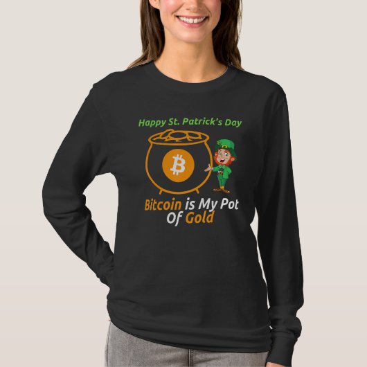 T-shirt Bitcoin Est Mon Pot D'Or St Patrick's Day Leprech (Devant)