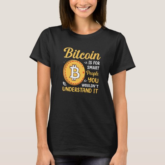 T-shirt Bitcoin Est Pour Les Personnes Intelligentes Block (Devant)