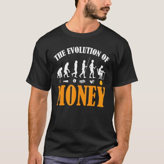 T-shirt Bitcoin Évolution De L'Argent Cryptodevise Program (Devant)