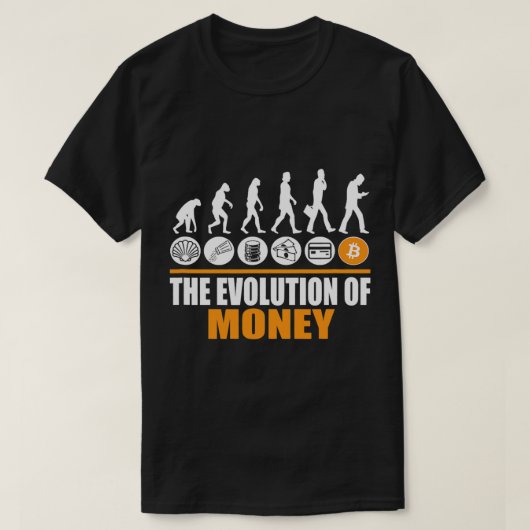 T-shirt Bitcoin Evolution de l'argent drôle BTC Cryptocurr (Design devant)