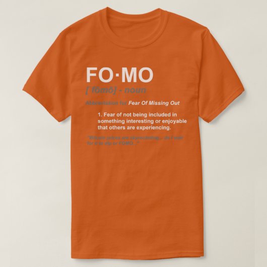 T-SHIRT BITCOIN FOMO (Design devant)