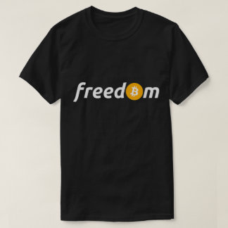 T-shirt Bitcoin Freedom Crypto Investor Minimalist Design