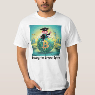 T-shirt Bitcoin Graduation Blanc
