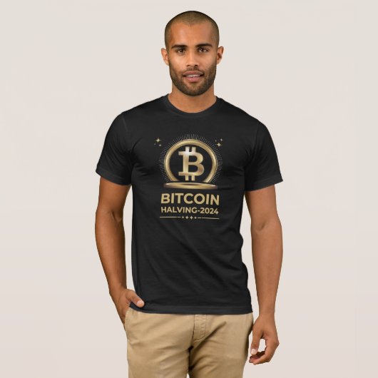 T-shirt BITCOIN HALVING 2024 Crypto Devise numérique (Devant entier)