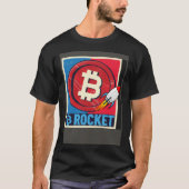 T-shirt Bitcoin Hodler Bitcoin Rocket Course Explosion (Devant)