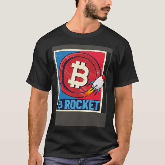 T-shirt Bitcoin  Hodler Bitcoin Rocket Course Explosion (Devant)