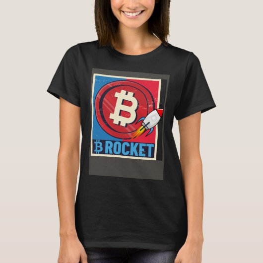 T-shirt Bitcoin Hodler Bitcoin Rocket Course Explosion (Devant)