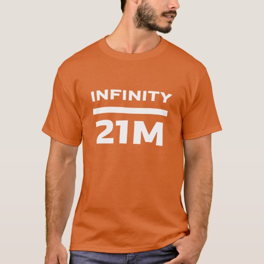 T-shirt Bitcoin Infinity divisé par 21 Million (Devant)