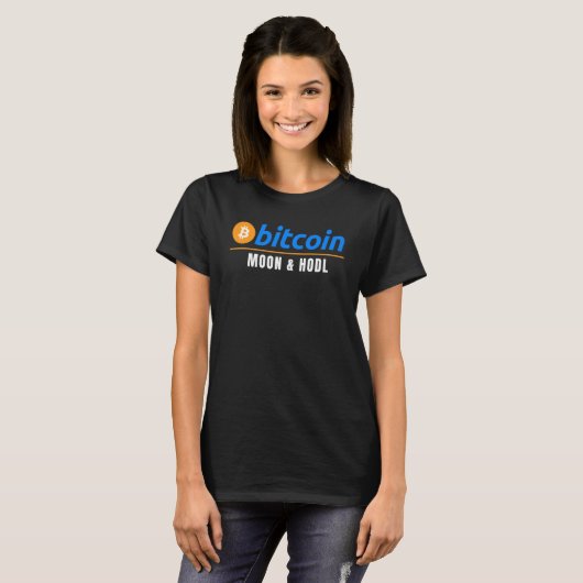 T-shirt Bitcoin Lune & Hodl Hodl Crypto Blockchain Funny B (Devant entier)