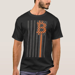 T-shirt Bitcoin Marchandises Vintage American Drapeau HODL