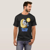 T-shirt Bitcoin Miner À La Lune Blockchain Cryptocurrc (Devant entier)