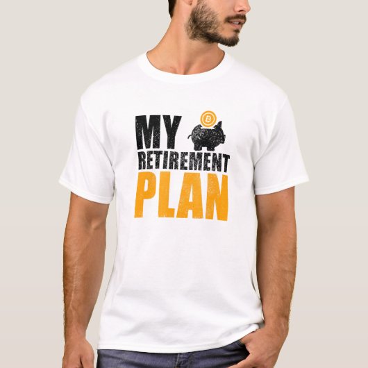 T-shirt Bitcoin Mon plan de retraite (Devant)