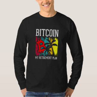 T-shirt Bitcoin Mon plan de retraite Devise Argent Vêtemen