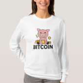 T-shirt Bitcoin Piggy Bank Hodins tenir des pièces numériq (Devant)