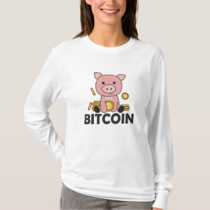 T-shirt Bitcoin Piggy Bank Hodins tenir des pièces numériq