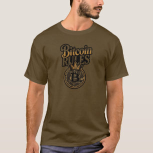T-shirt Bitcoin règne couronné roi Crypto