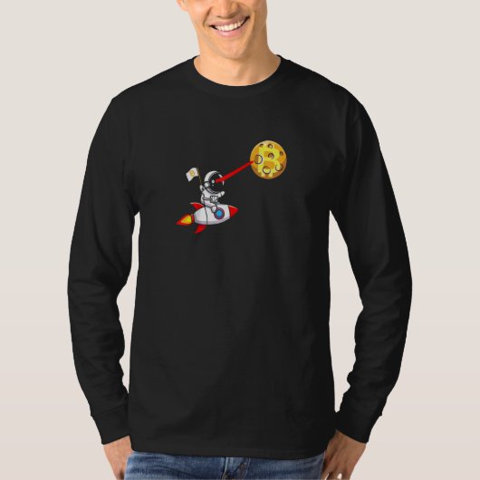T-shirt Bitcoin Rocket vaisseau spatial Astronaut Lune Cry (Devant)