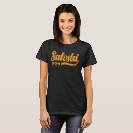 T-shirt Bitcoin Satoshi Est. Crypto 2009 Blockchain Mining (Devant entier)