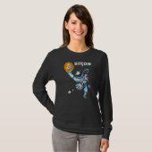 T-shirt Bitcoin Space Man Astronaut Dunk Crypto Cryptocure (Devant entier)