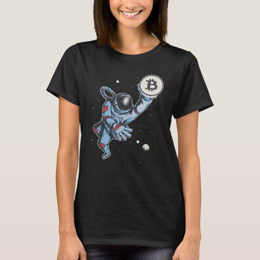 T-shirt Bitcoin to the moon Astronaut (Devant)