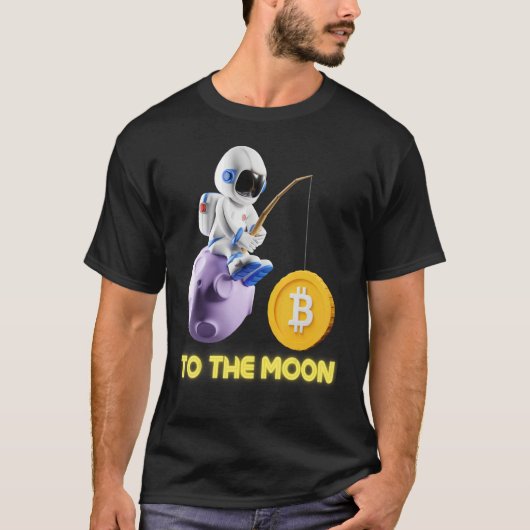 T-shirt Bitcoin To The Moon Astronaut Cryptocurrency Excha (Devant)